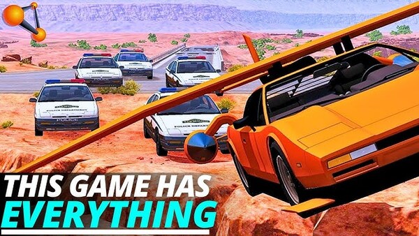 BeamNG.drive is a vehicle simulation game that focuses on realistic driving dynamics and soft-body physics